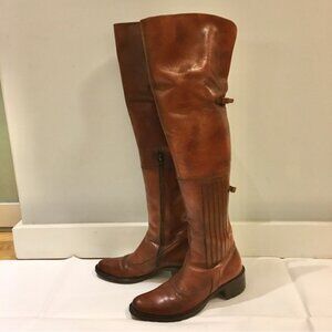 Mariano Renzi Leather Thigh high-over knee high Boots